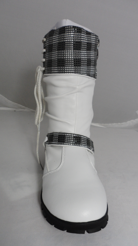 RDF white leather boots
